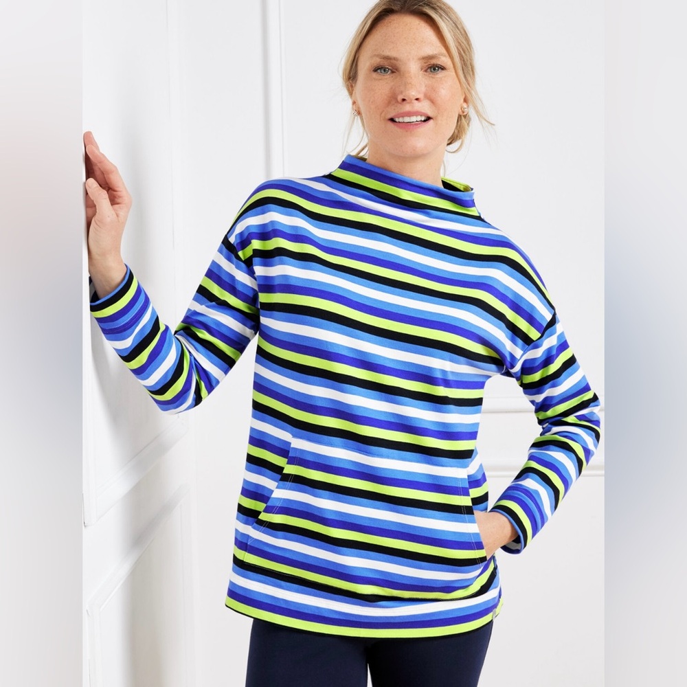 Talbots Vibrant Striped Sweatshirt